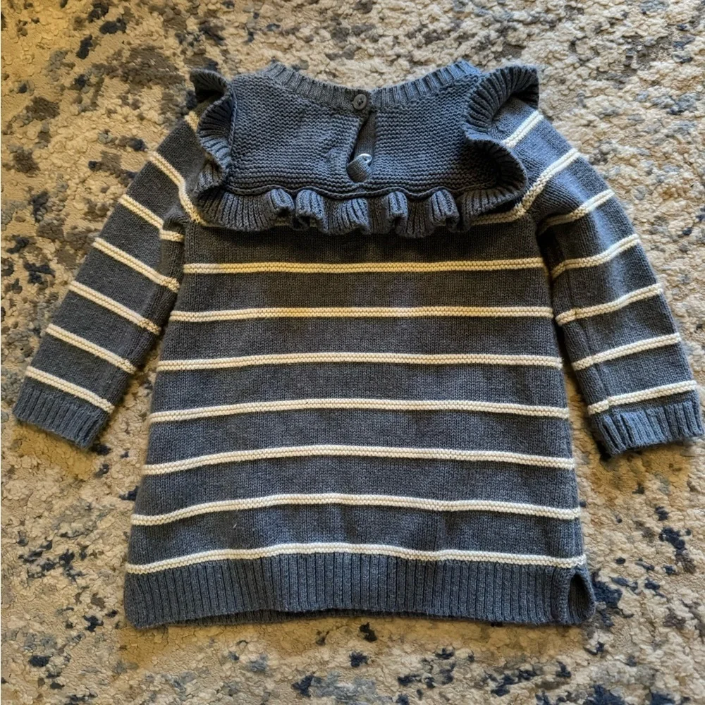 GAP Baby Blue Knit Sweater Dress 100% Cotton